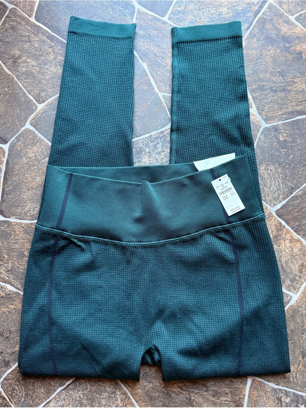 aerie Dark Teal High-Waist Textured Leggings